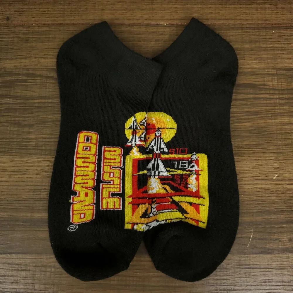 Atari Missile Command Ankle Socks Knit Jacquard Retro‎  Gaming Adult Size New